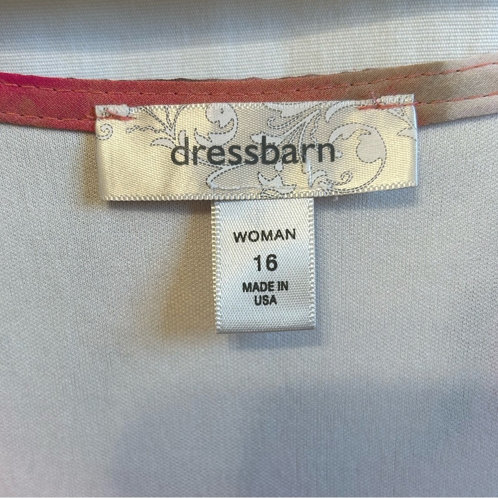 DressBarn Short Sleeveless floral Pink and Brown Dress - Picture 3 of 3